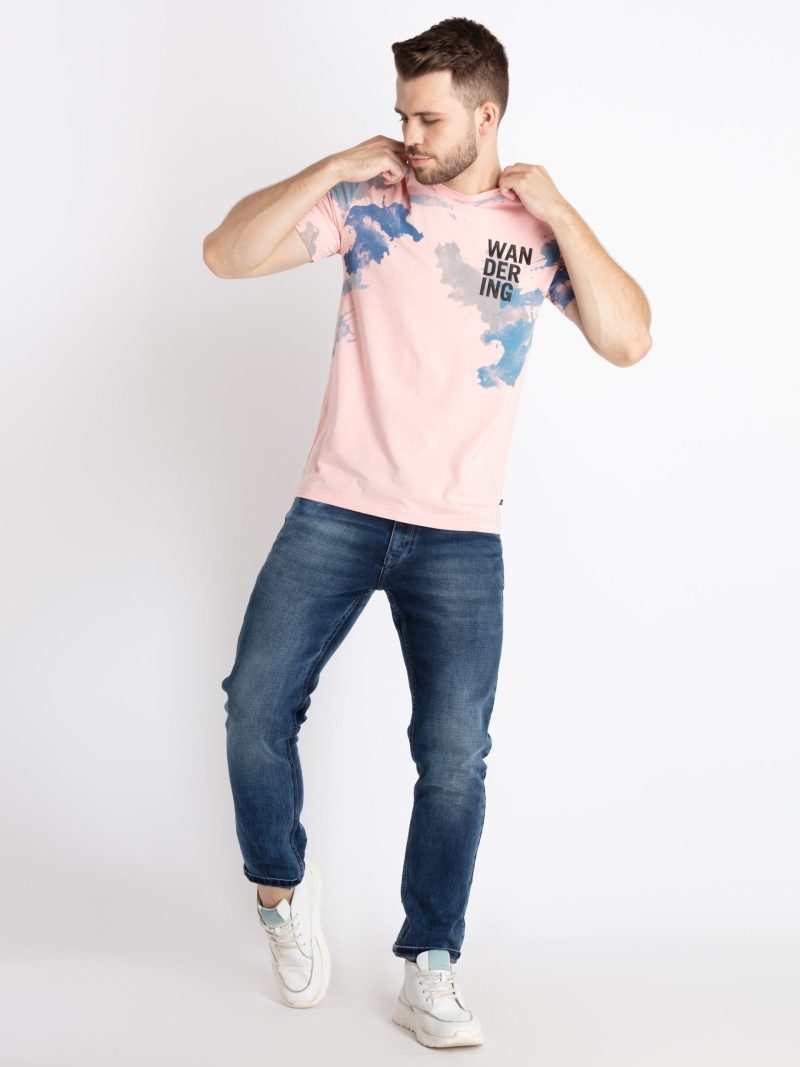 Mens Printed Round Neck T-Shirt