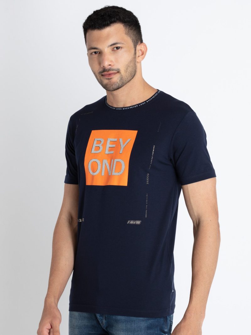 Mens Printed Round Neck T-Shirt