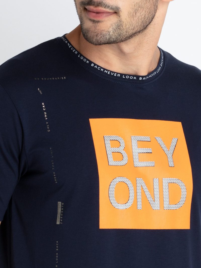 Mens Printed Round Neck T-Shirt
