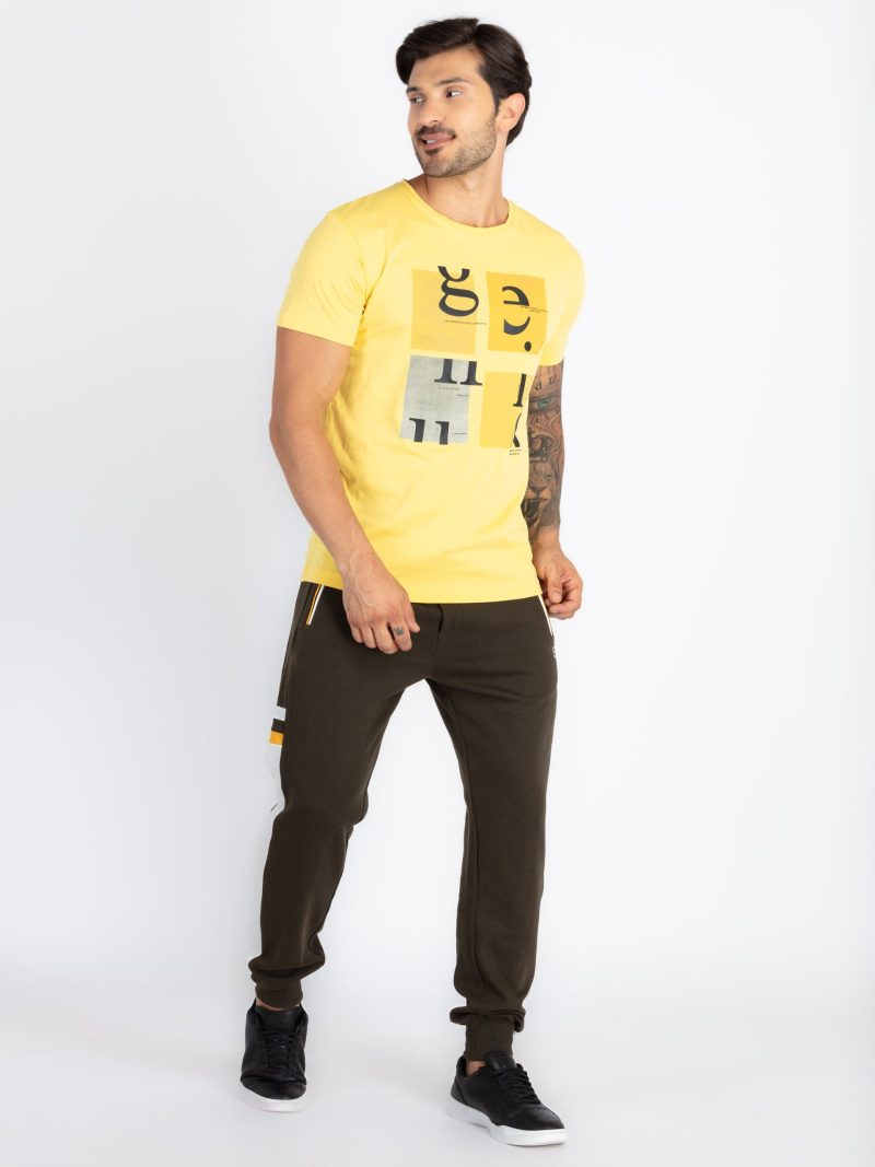Mens Solid Regular Fit Joggers