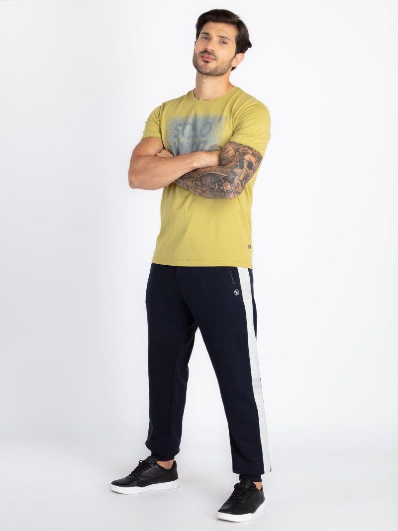 Mens Solid Regular Fit Joggers