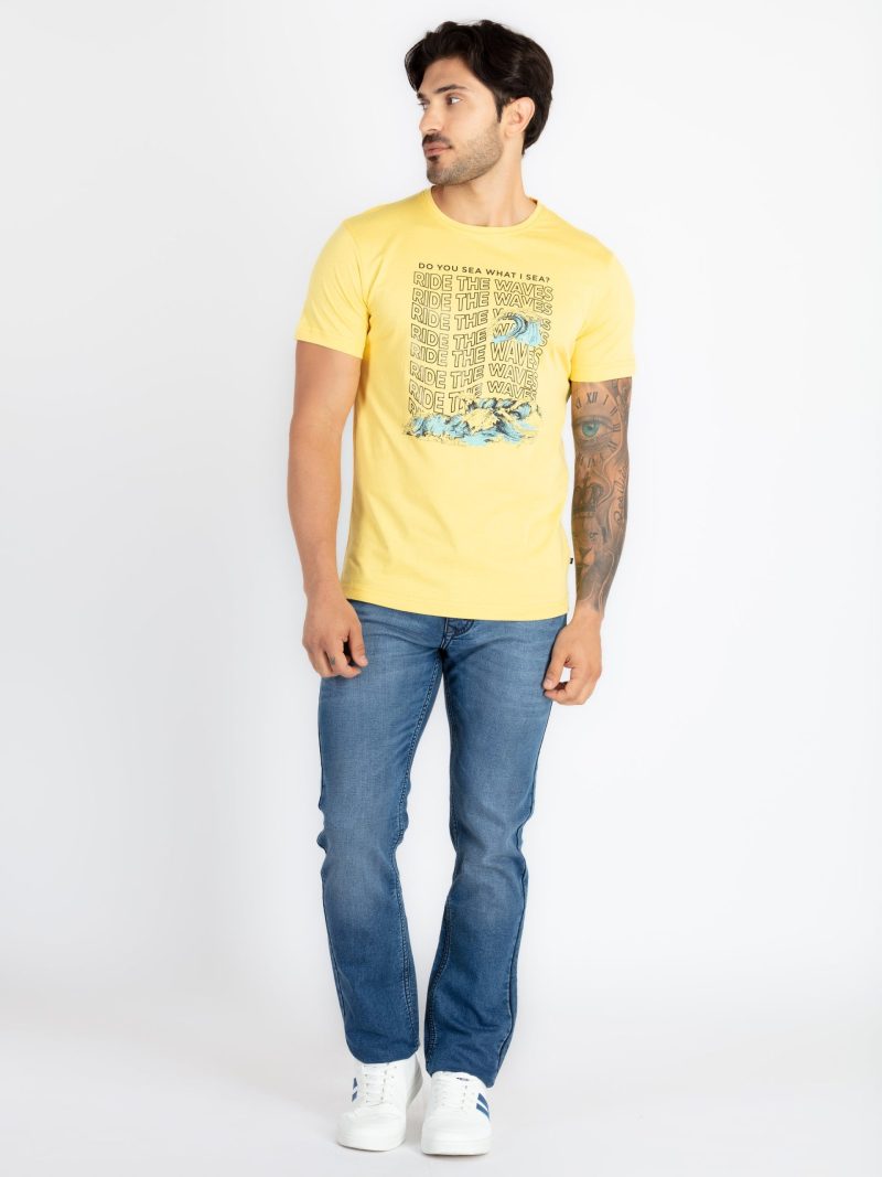 Mens Printed Round Neck T-Shirt