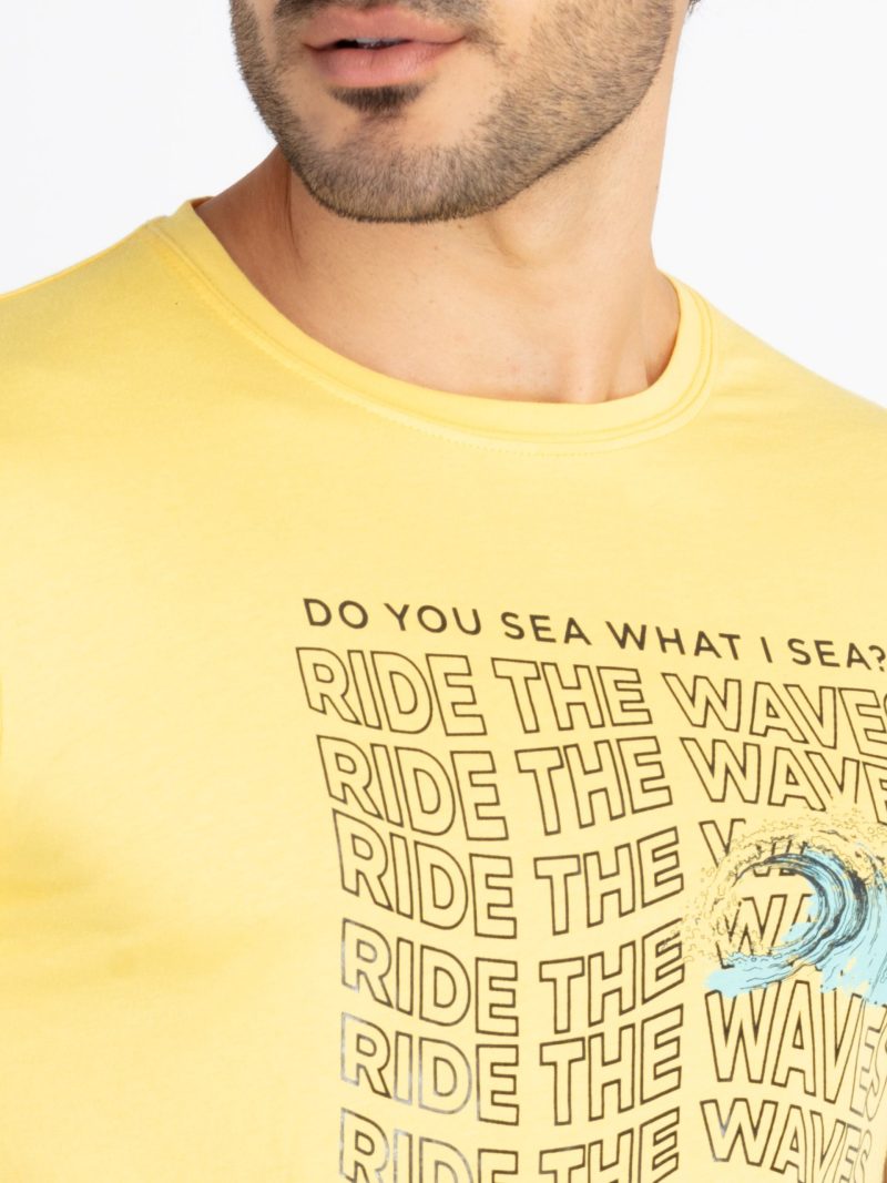 Mens Printed Round Neck T-Shirt
