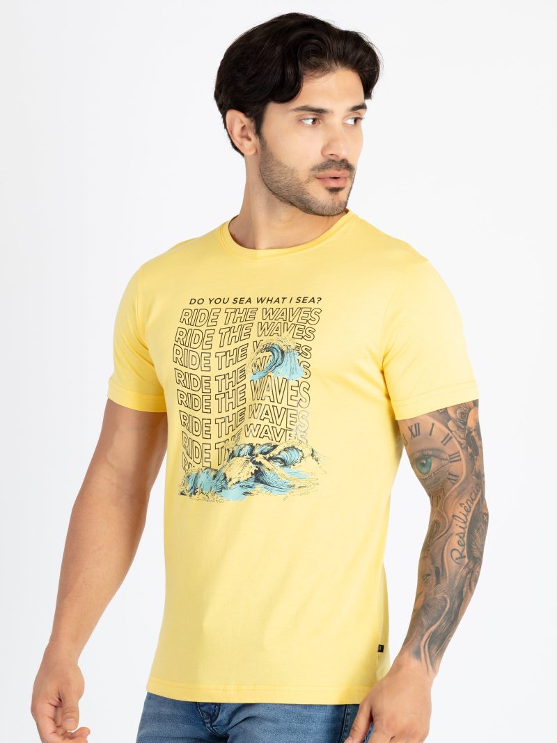 Mens Printed Round Neck T-Shirt
