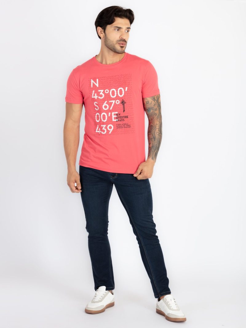 Mens Printed Round Neck T-Shirt