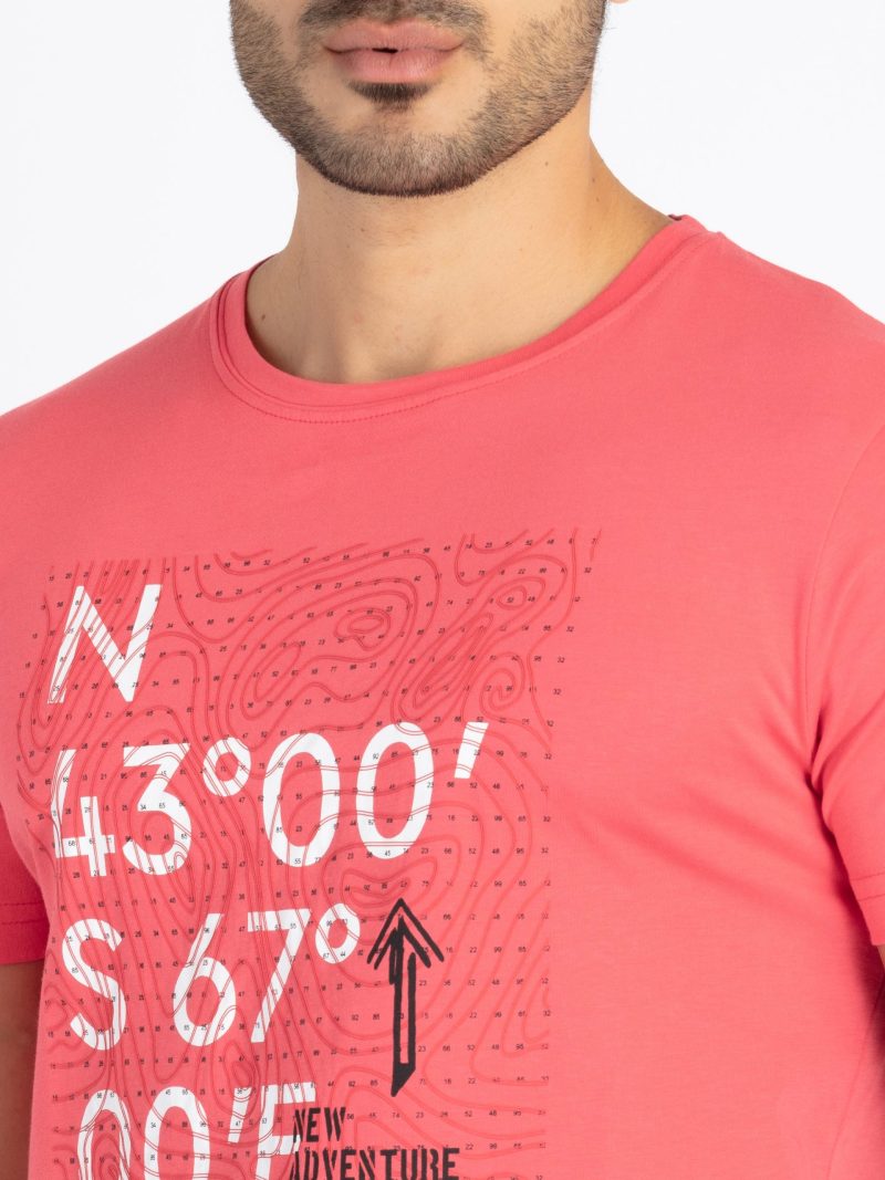 Mens Printed Round Neck T-Shirt
