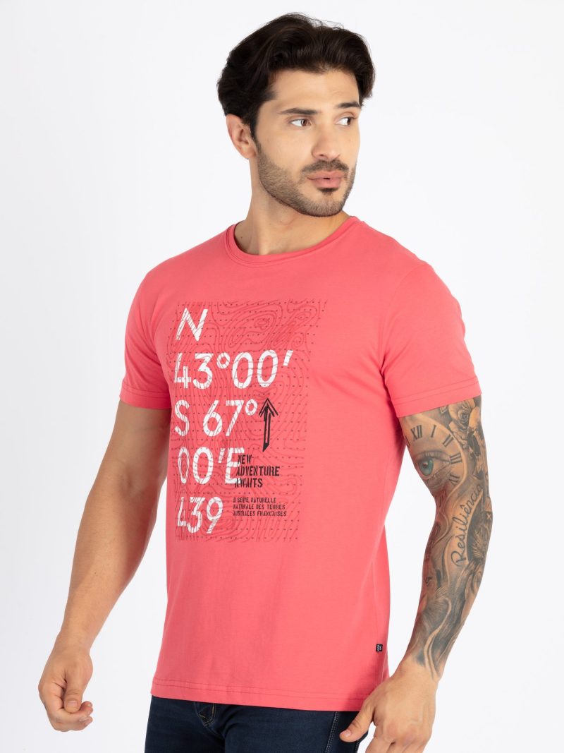 Mens Printed Round Neck T-Shirt
