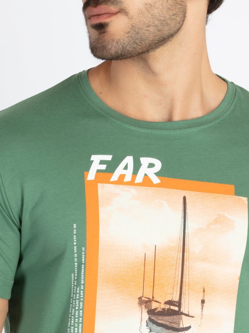 Mens Printed Round Neck T-Shirt