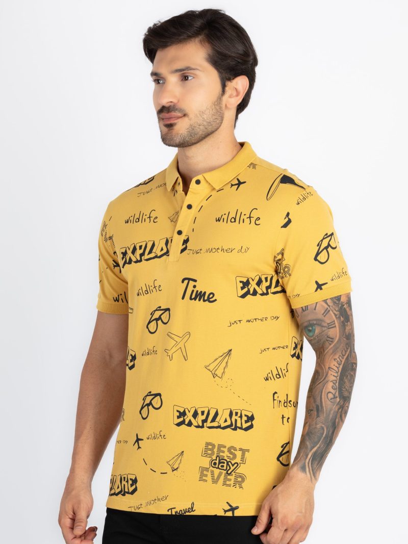 Mens All Over Printed Polo T-Shirt