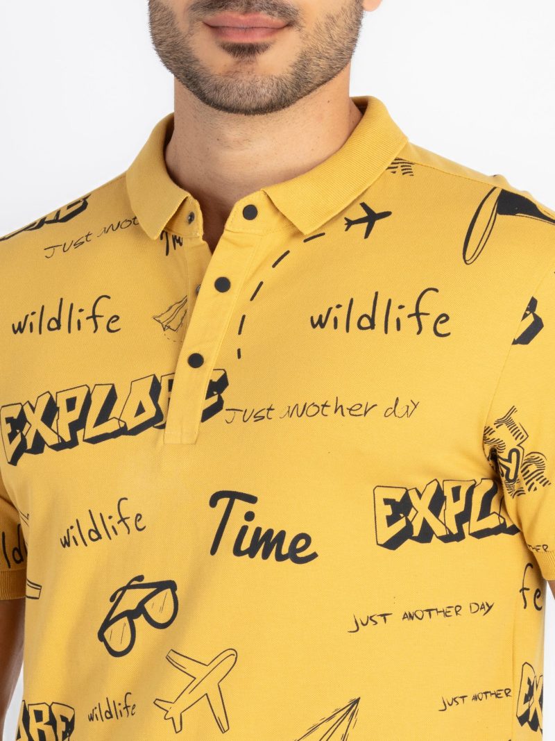 Mens All Over Printed Polo T-Shirt