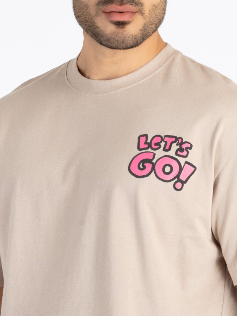 Mens Front & Back Printed Oversized T-Shirt