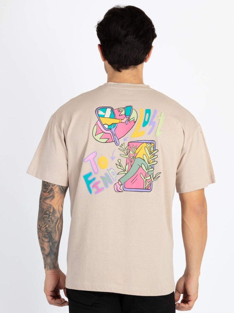 Mens Front & Back Printed Oversized T-Shirt