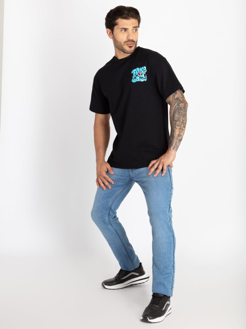 Mens Front & Back Printed Oversized T-Shirt