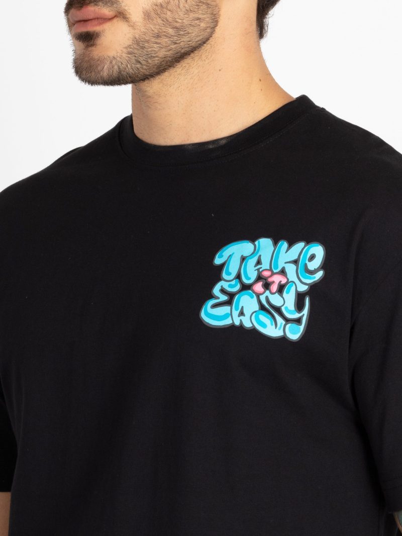 Mens Front & Back Printed Oversized T-Shirt
