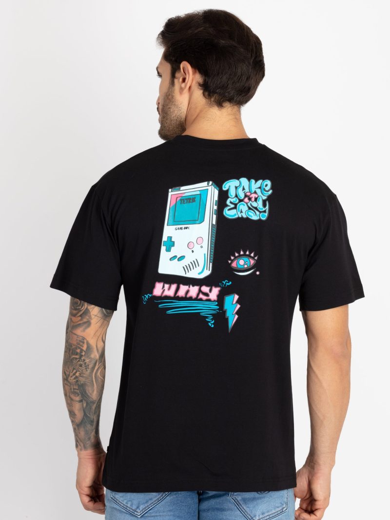 Mens Front & Back Printed Oversized T-Shirt