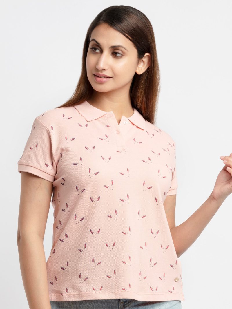 Status Quo Womens Printed Polo T-Shirt