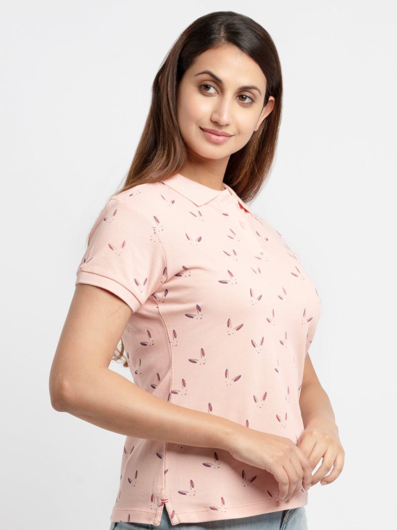Status Quo Womens Printed Polo T-Shirt