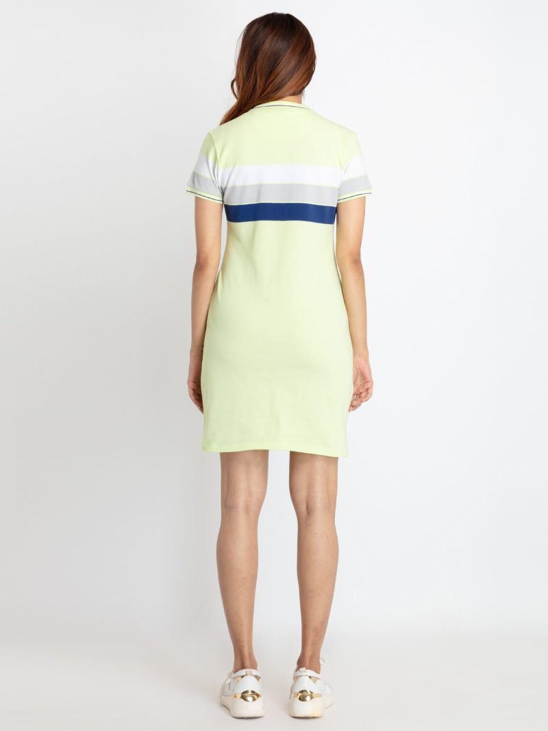 Status Quo Womens Bodycon Striped Polo Dress