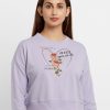Womens Printed Lightweight Sweatshirt