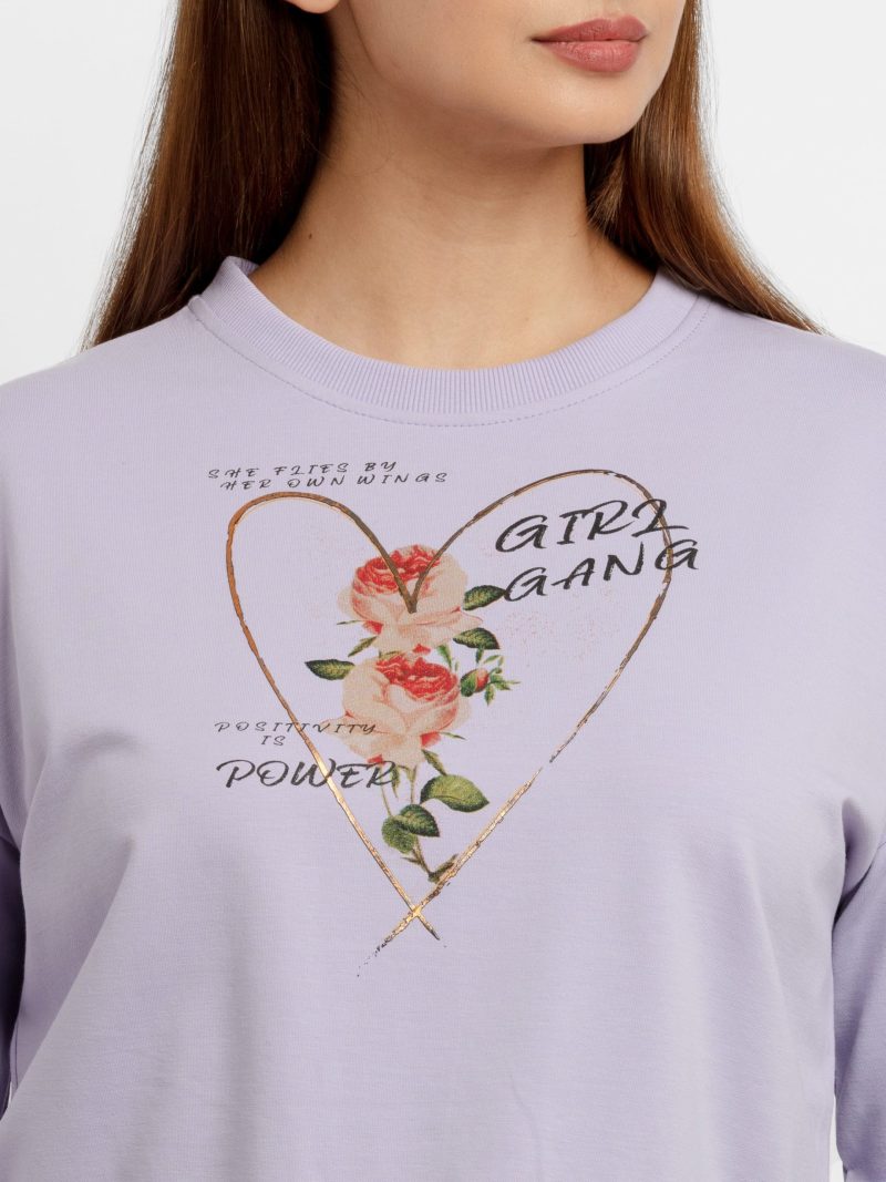 Womens Printed Lightweight Sweatshirt