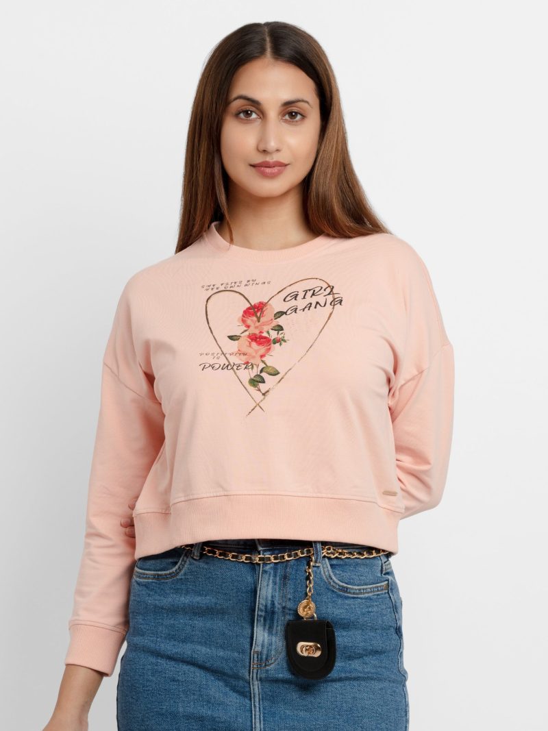 Womens Printed Lightweight Sweatshirt