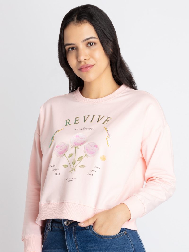 Womens Solid Lightweight Sweatshirt