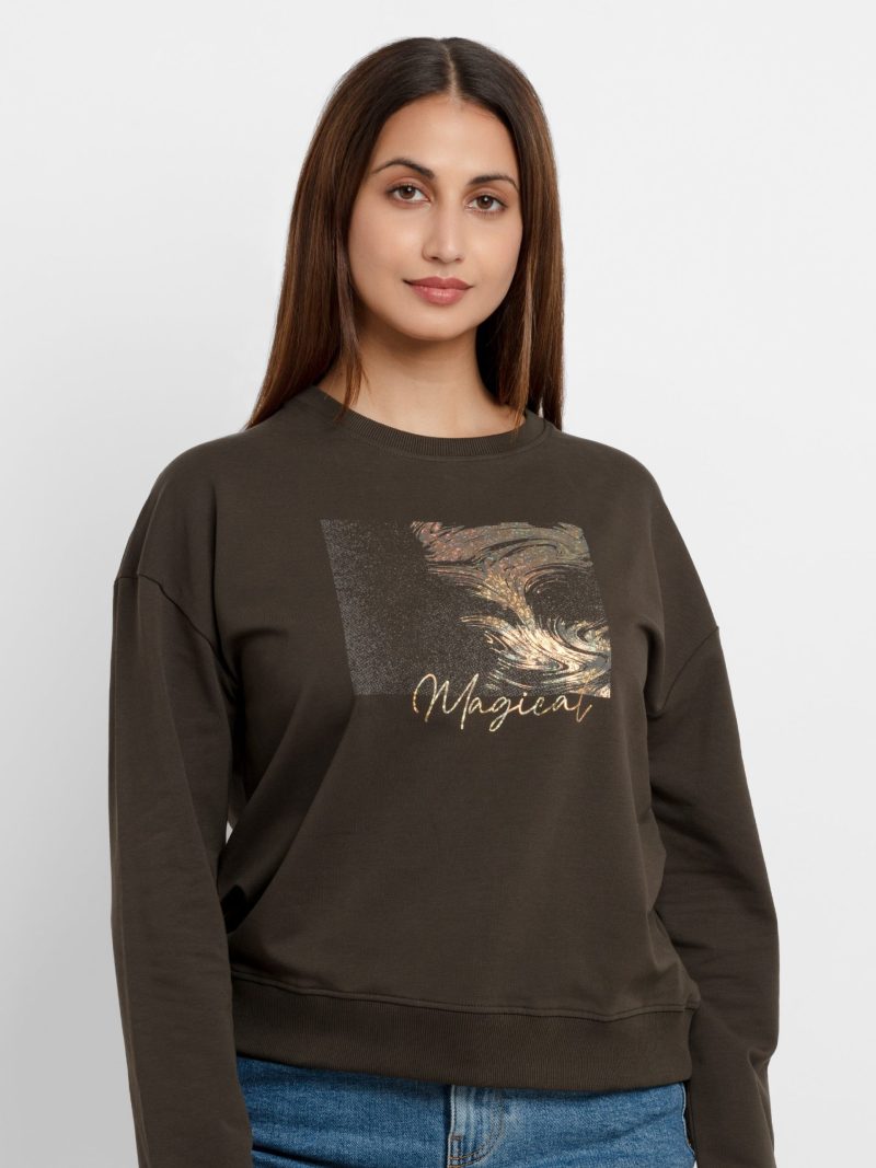 Womens Printed Lightweight Sweatshirt