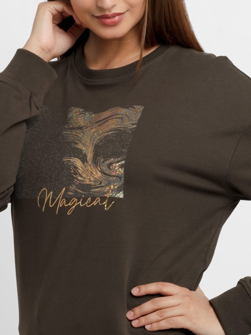 Womens Printed Lightweight Sweatshirt
