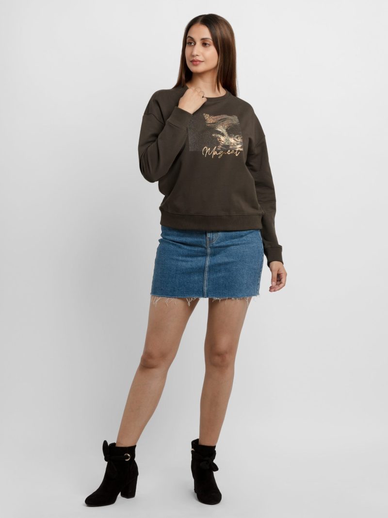 Womens Printed Lightweight Sweatshirt