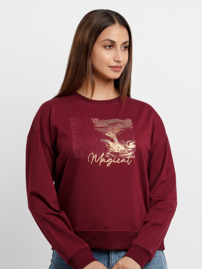 Womens Printed Lightweight Sweatshirt
