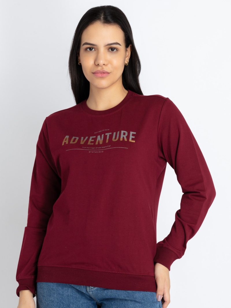 Womens Printed Lightweight Sweatshirt