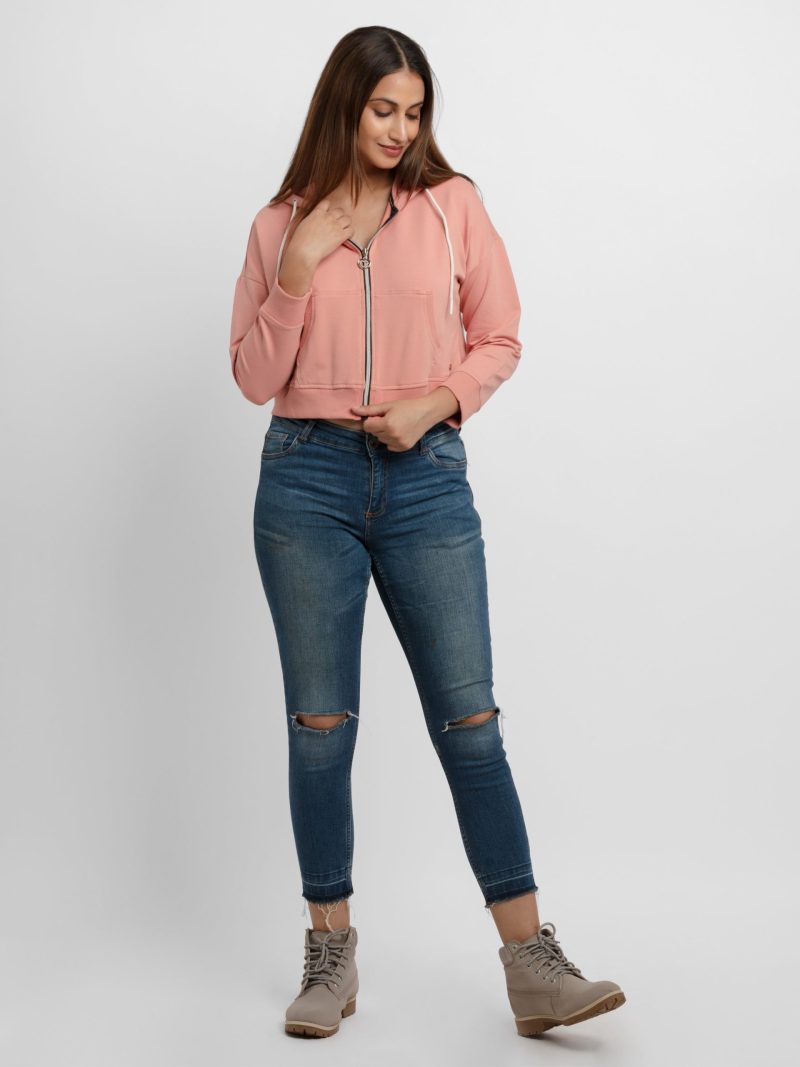 Womens Solid Lightweight Sweatshirt