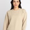 Womens Solid Lightweight Sweatshirt