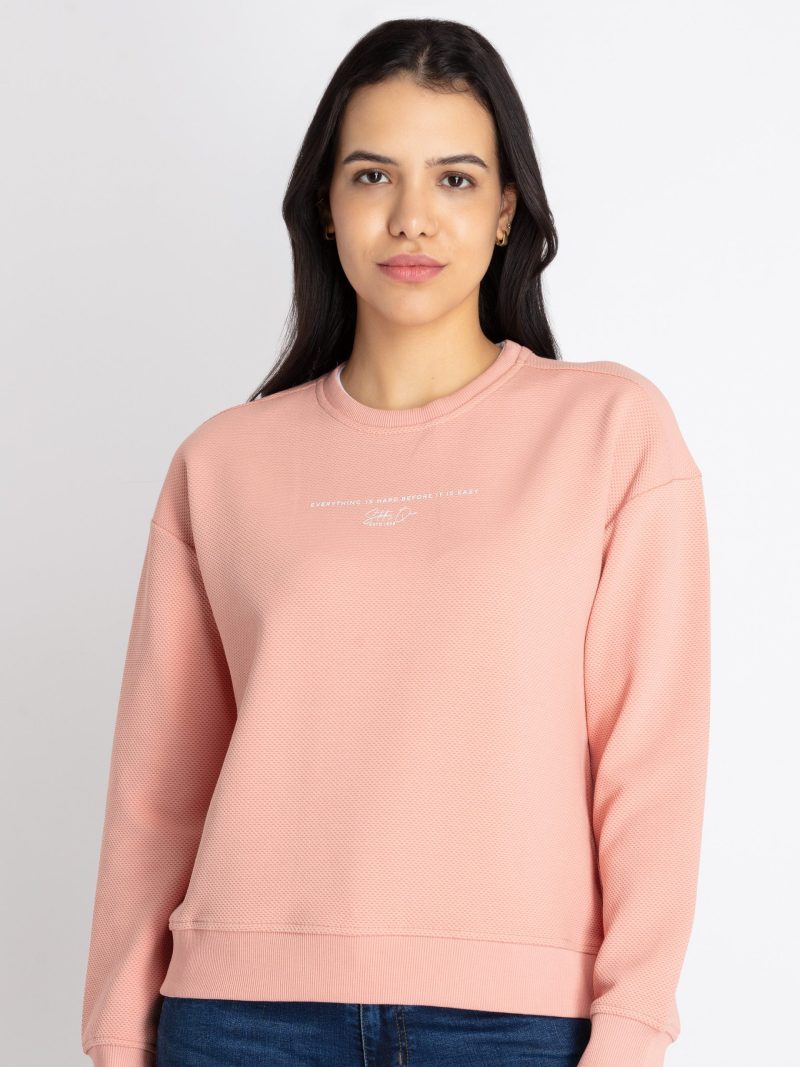 Womens Solid Lightweight Sweatshirt