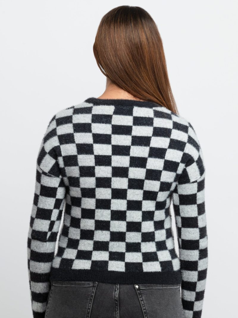 Womens Colour Blocking Round Neck Sweater