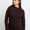Womens Knitted Cowl Neck Sweater