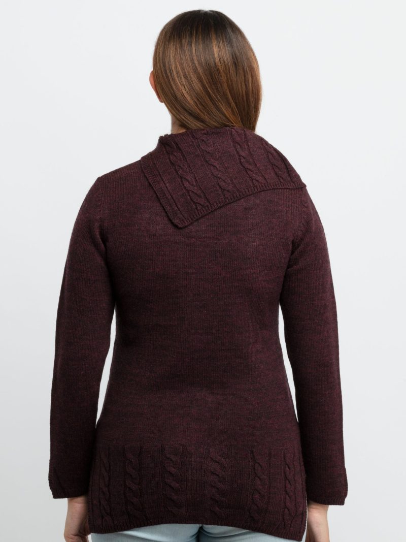 Womens Knitted Cowl Neck Sweater