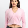 Womens Solid V-Neck Sweater