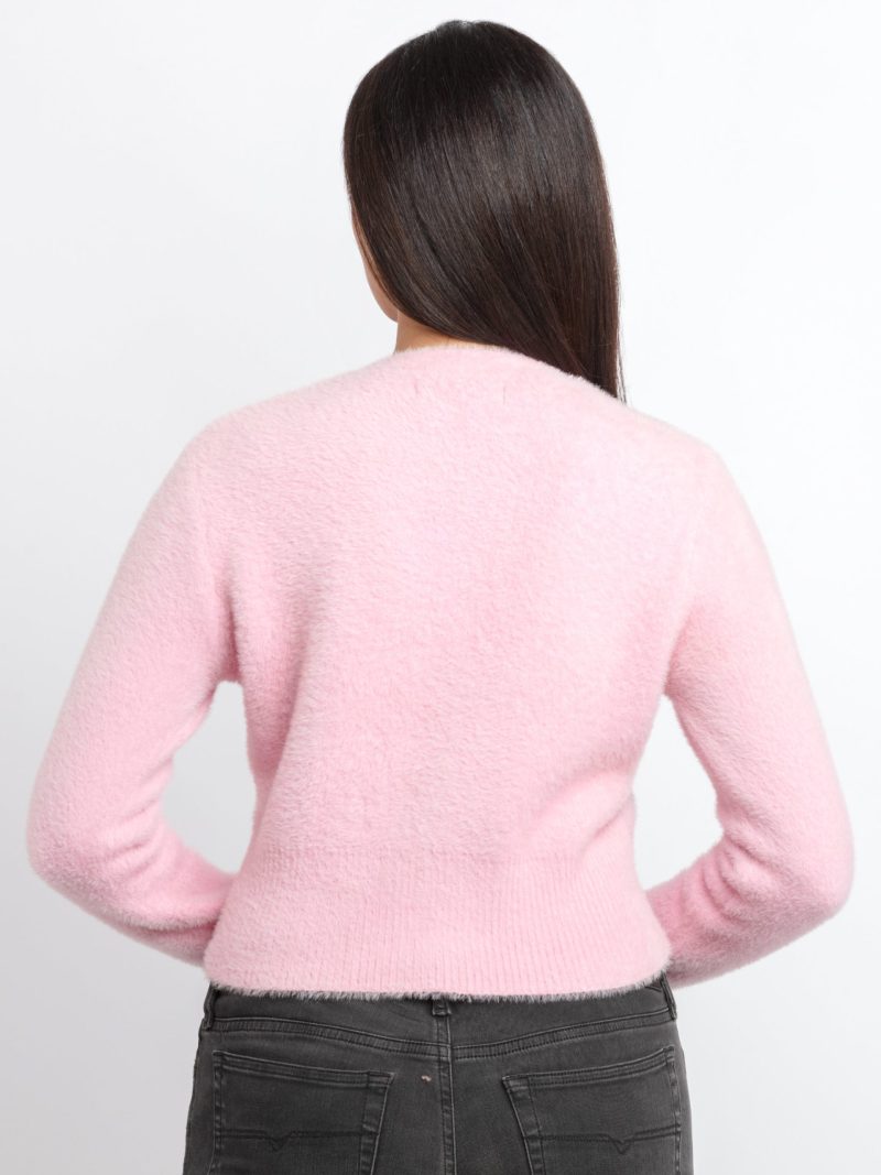 Womens Solid V-Neck Sweater