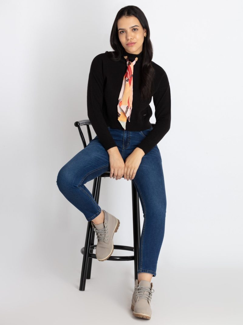 Womens Solid Turtle Neck Sweater