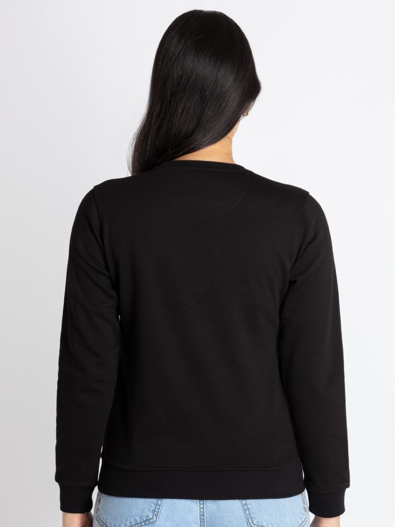Womens Printed Round Neck Sweatshirt
