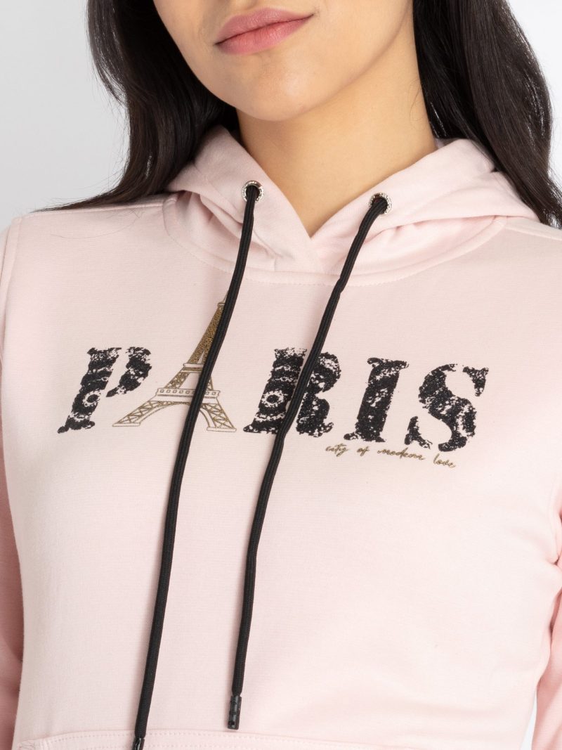 Womens Printed Hooded Sweatshirt