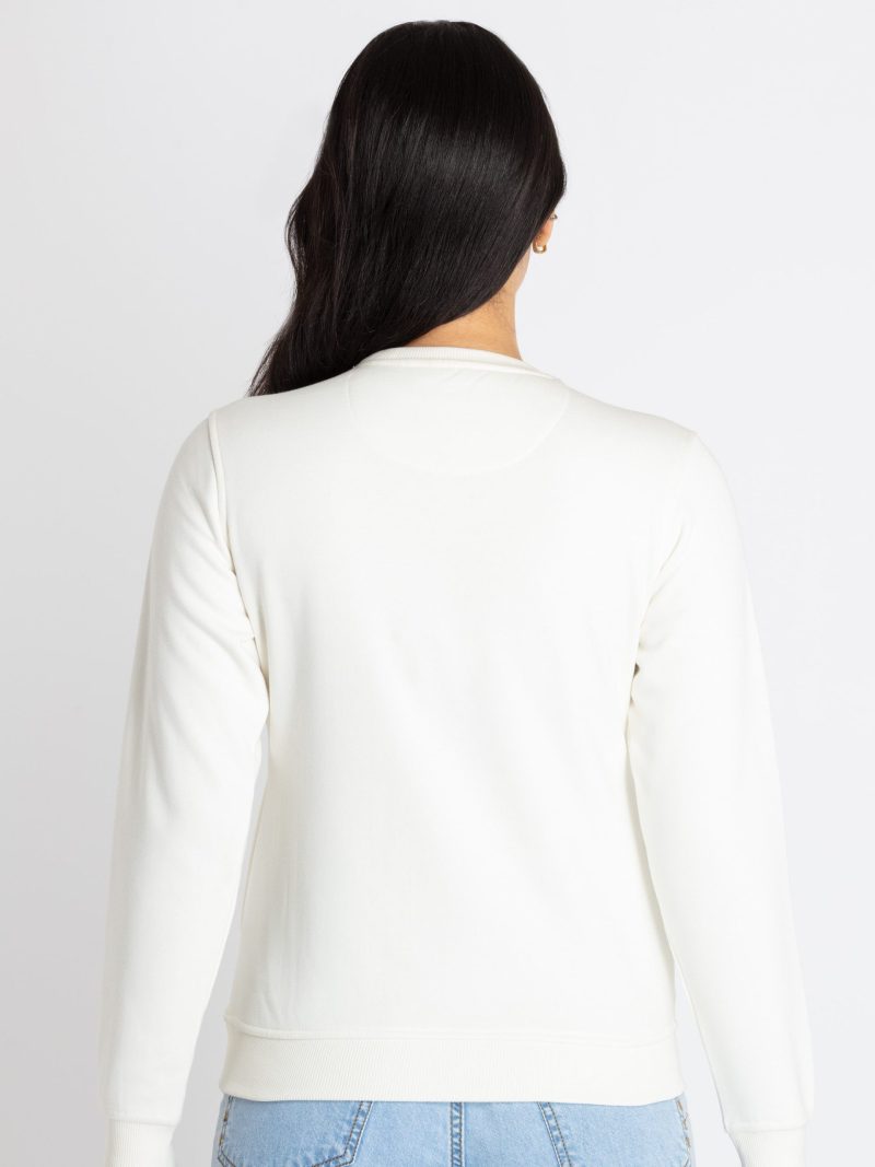 Womens Printed Round Neck Sweatshirt