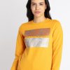 Womens Printed Round Neck Sweatshirt