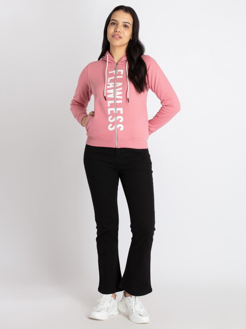 Womens Printed Hooded Sweatshirt