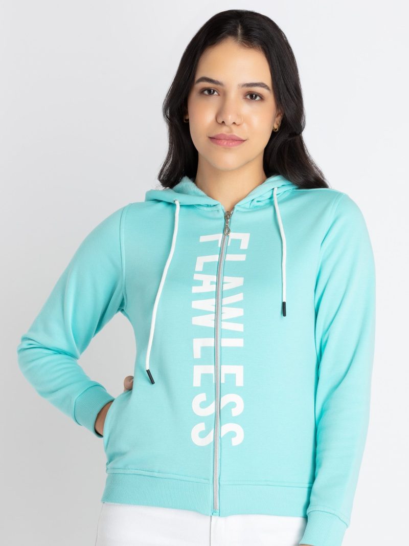 Womens Printed Hooded Sweatshirt