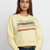 Womens Printed Round Neck Sweatshirt