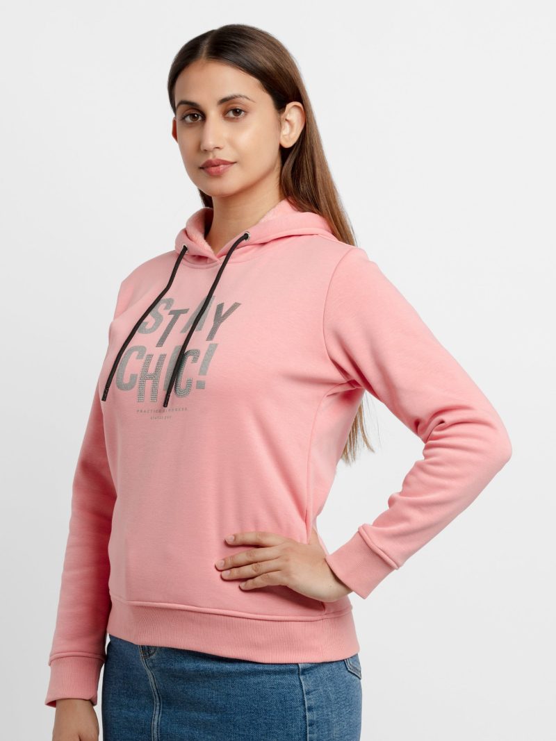 Womens Printed Round Neck Sweatshirt