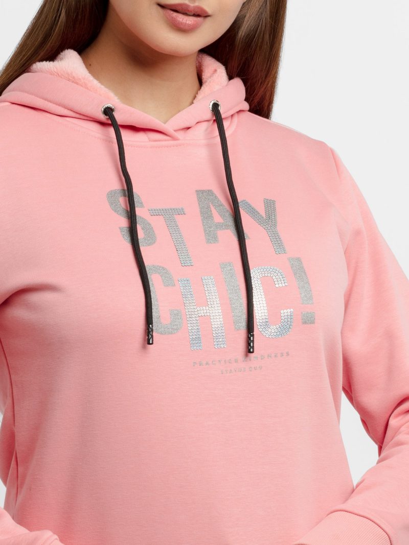 Womens Printed Round Neck Sweatshirt