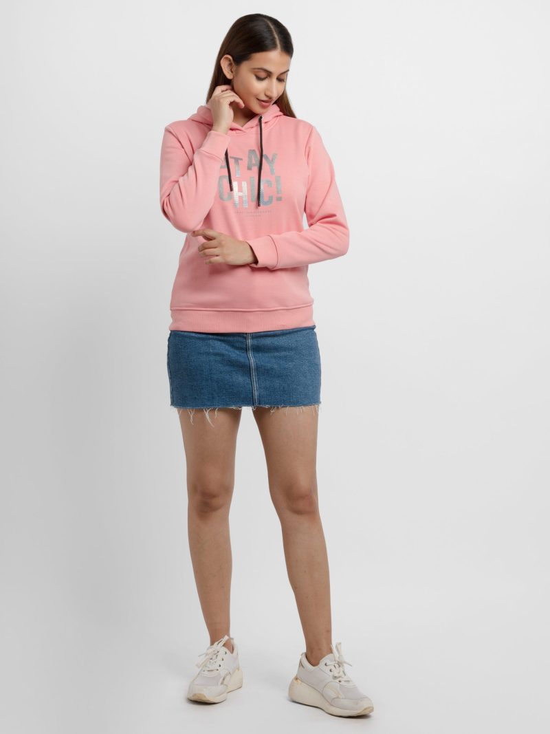 Womens Printed Round Neck Sweatshirt